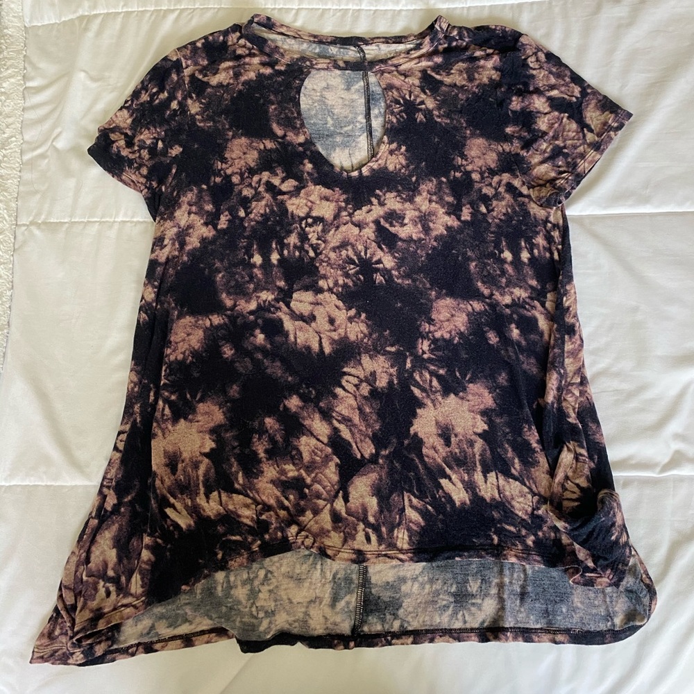 Women’s Dark Purple Pink Tie-Dye Shirt
